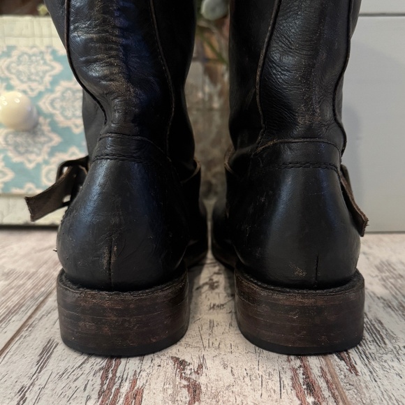 FREEBIRD CROSBY BOOTS | BLK DISTRESSED LEATHER | MOTO FESTIVAL | Free People | 9 - Picture 9 of 15